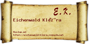 Eichenwald Klára névjegykártya